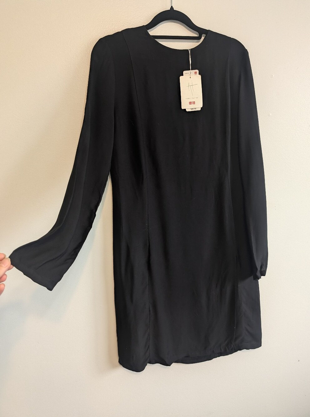 NWT Uniqlo x Hana Tajima Black Long Sleeve Tunic Top Baju Kurung Style M